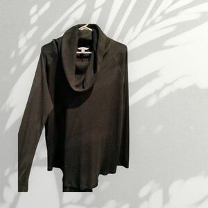 Terra & Sky Black Cowl Neck Sweater